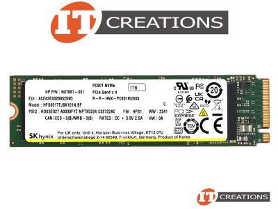 SK HYNIX 1TB PCIE GEN4 X4 NVME M.2 2280 PC801 SERIES 4D V7 NAND READS 7000MB/S WRITES 6500MB/S SOLID STATE DRIVE SSD ( 1000GB ) - KEY M PCI-E 4.0 NON VOLATILE MEMORY EXPRESS ( DUAL LABEL / HP / SK HYNIX ) video