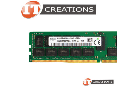SK HYNIX 32GB PC4-21300 DDR4-2666V-R REGISTERED ECC 2RX4 CL19 288 PIN 1.20V MEMORY MODULE ( PC4-2666V-R ) video