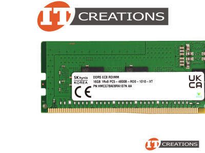 SK HYNIX 16GB PC5-38400 DDR5-4800B-R REGISTERED ECC / EC8 1RX8 CL40 288 PIN 1.1V MEMORY MODULE ( PC5-4800B-R ) ( ERROR CORRECTION CODE 80 BIT ) video