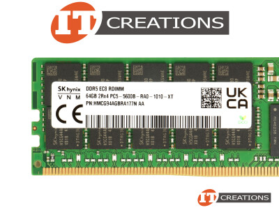 SK HYNIX 64GB PC5-44800 DDR5-5600B-R REGISTERED ECC / EC8 2RX4 CL46 288 PIN 1.1V MEMORY MODULE ( PC5-5600B-R ) ( ERROR CORRECTION CODE 80 BIT ) video