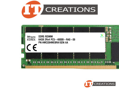 SK HYNIX 64GB PC5-38400B-R DDR5-4800B-R REGISTERED ECC / EC8 2RX4 CL40 288 PIN 1.1V MEMORY MODULE ( PC5-4800B-R ) ( ERROR CORRECTION CODE 80 BIT ) video