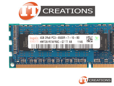 HYNIX 4GB PC3-8500R DDR3-1066 REGISTERED ECC 2RX8 CL7 240 PIN 1.5V MEMORY MODULE video