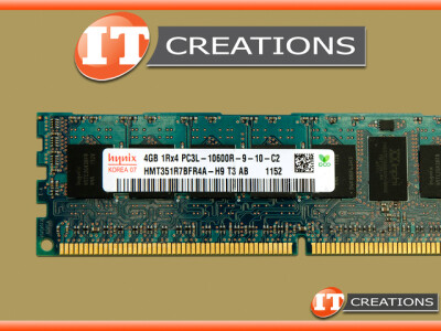 HYNIX 4GB PC3L-10600R DDR3-1333 REGISTERED ECC 1RX4 CL9 240 PIN 1.35V LOW VOLTAGE MEMORY MODULE video