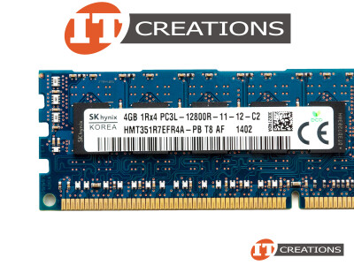 SK HYNIX 4GB PC3L-12800R DDR3-1600 REGISTERED ECC 1RX4 CL12 240 PIN 1.35V LOW VOLTAGE MEMORY MODULE video