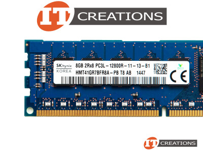 SK HYNIX 8GB PC3L-12800R DDR3-1600 REGISTERED ECC 2RX8 CL11 240 PIN 1.35V LOW VOLTAGE MEMORY MODULE video