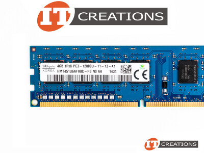 SK HYNIX 4GB PC3-12800U DDR3-1600 UNBUFFERED NON ECC 1RX8 CL11 240 PIN 1.5V MEMORY MODULE video