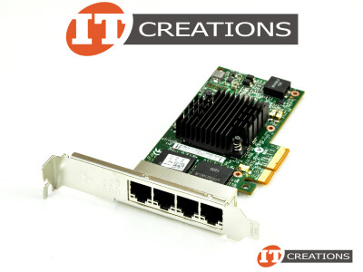 DELL / INTEL ETHERNET SERVER ADAPTER I350-T4 1GBASE-T QUAD PORT PCI-E 2.1 X4 NETWORK CARD - I350T4 LAN MODE OPTION 10 / 100 / 1000BASE-T / 1GB/S ETHERNET 4-PORT / 1GBE 2P PCI-E 2.0 / PCIE GEN2 ( 5 GT/S ) ( 4 ) FOUR RJ45 CONNECTORS ( RJ-45 ) video
