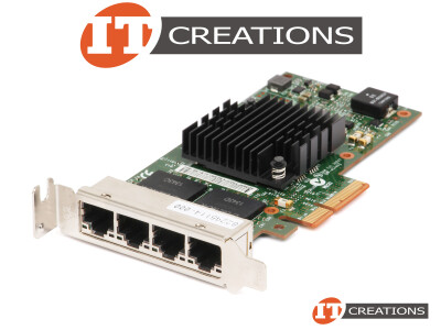 INTEL ETHERNET SERVER ADAPTER I350-T4 PCI-E 2.1 X4 5 GT/S QUAD PORT NETWORK CARD - ( 4 ) FOUR RJ45 PORTS ( RJ-45 ) video