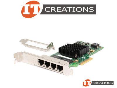 INTEL ETHERNET SERVER ADAPTER I350-T4 PCI-E 2.1 X4 5 GT/S QUAD PORT NETWORK CARD - ( 4 ) FOUR RJ-45 PORTS video