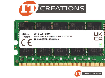 DELL COMPATIBLE 64GB PC5-38400 DDR5-4800B-R REGISTERED ECC / EC8 2RX4 CL40 288 PIN 1.1V MEMORY MODULE ( PC5-4800B-R ) ( ERROR CORRECTION CODE 80 BIT ) video
