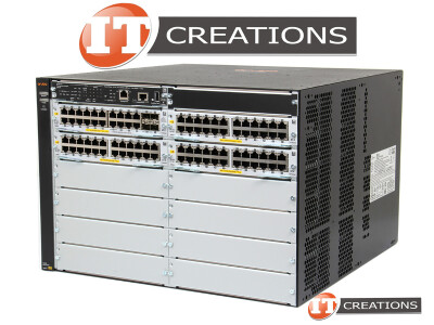 HP / HPE / ARUBA 5412R 92GT POE+ AND 4-PORT SFP+ V3 ZL2 SWITCH - INCLUDES X1 PN: J9851A X1 PN: J9827A X1 J9990A X3 PN: J9986A X1 PN: J9832A X2 PAIRS R video