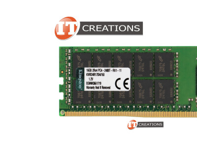 KINGSTON 16GB PC4-19200 DDR4-2400T-R REGISTERED ECC 2RX4 CL17 288 PIN 1.20V MEMORY MODULE ( PC4-2400T-R ) ( KVR24R17D4/16I ) video