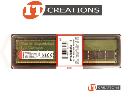 KINGSTON 16GB PC5-44800 DDR-5600 UNBUFFERED NON ECC 1RX8 CL46 288 PIN MEMORY 1.1V MODULE ( PC5-5600 ) ( UPC 740617332827 ) video