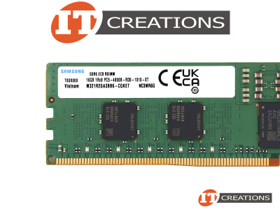 SAMSUNG 16GB PC5-38400 DDR5-4800B-R REGISTERED ECC / EC8 1RX8 CL40 288 PIN 1.1V MEMORY MODULE ( PC5-4800B-R ) ( ERROR CORRECTION CODE 80 BIT ) video