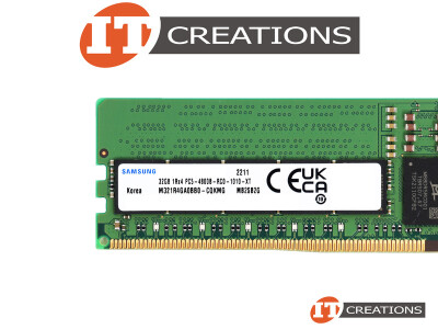 SAMSUNG 32GB PC5-38400 DDR5-4800B-R REGISTERED ECC / EC8 1RX4 CL40 288 PIN 1.1V MEMORY MODULE ( PC5-4800B-R ) ( ERROR CORRECTION CODE 80 BIT ) video
