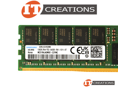 SAMSUNG 128GB PC5-51200B-R DDR5-6400B-R REGISTERED ECC / EC8 2RX4 CL52 288 PIN 1.1V MEMORY MODULE ( PC5-6400B-R ) ( ERROR CORRECTION CODE 80 BIT ) video