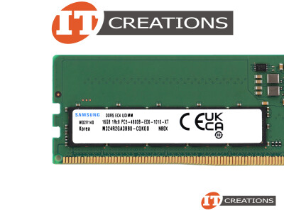 SAMSUNG 16GB PC5-38400B-E DDR5-4800B-E UNBUFFERED ECC / EC4 1RX8 CL40 288 PIN 1.1V MEMORY MODULE ( PC5-4800B-E ) ( ERROR CORRECTION CODE 40 BIT ) video