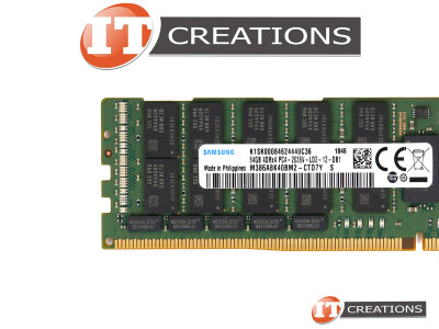 SAMSUNG 64GB PC4-21300 DDR4-2666V-L LOAD REDUCED 4DRX4 CL19 288 PIN 1.20V MEMORY MODULE LRDIMM ( PC4-2666V-L 4RX4 ) video