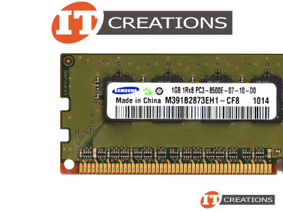 SAMSUNG 1GB PC3-8500E DDR3-1066 UNBUFFERED ECC 1RX8 CL7 240 PIN 1.5V MEMORY MODULE video