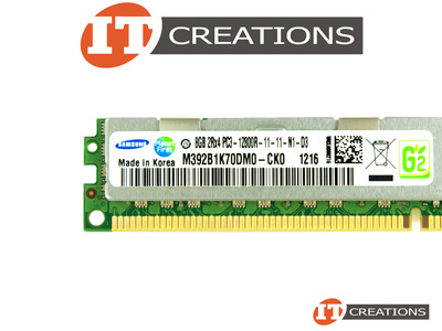SAMSUNG 8GB PC3-12800R DDR3-1600 REGISTERED ECC 2RX4 CL11 240 PIN 1.5V VERY LOW PROFILE MEMORY MODULE VLP video