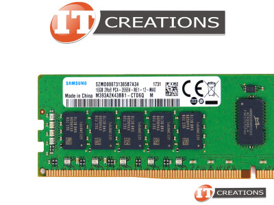 SAMSUNG 16GB PC4-21300R DDR4-2666V-R REGISTERED ECC 2RX8 CL19 288 PIN 1.20V MEMORY MODULE ( PC4-2666V-R ) video