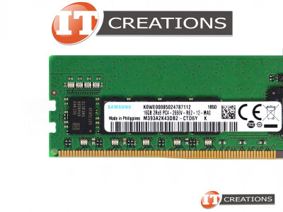 SAMSUNG 16GB PC4-21300 DDR4-2666V-R REGISTERED ECC 2RX8 CL19 288 PIN 1.20V MEMORY MODULE ( PC4-2666V-R ) video