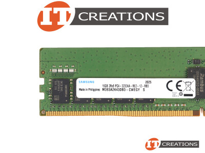 SAMSUNG 16GB PC4-25600AA-R DDR4-3200AA-R REGISTERED ECC 2RX8 CL22 288 PIN 1.20V MEMORY MODULE video