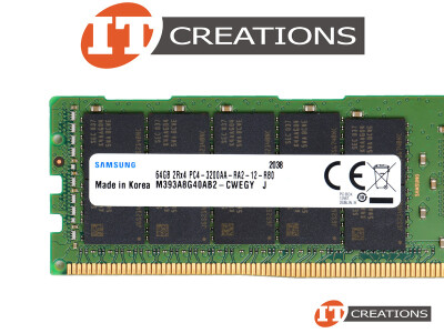SAMSUNG 64GB PC4-25600 DDR4-3200AA-R REGISTERED ECC 2RX4 CL22 288 PIN 1.20V MEMORY MODULE ( PC4-3200AA-R ) video