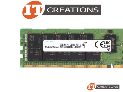 SAMSUNG 64GB PC4-25600AA-R DDR4-3200AA-R REGISTERED ECC 2RX4 CL22 288 PIN 1.20V MEMORY MODULE ( PC4-3200AA-R ) video