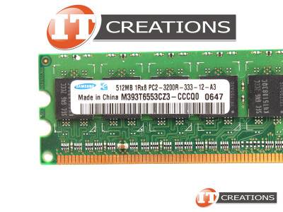 SAMSUNG 512MB PC2-3200R DDR2-400 REGISTERED ECC 1RX8 CL3 240 PIN 1.8V MEMORY MODULE video