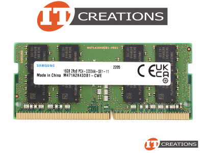 SAMSUNG 16GB PC4-25600 DDR4-3200 SODIMM 2RX8 CL22 260 PIN 1.20V MEMORY MODULE ( PC4-3200 ) ( SMALL OUTLINE ) video
