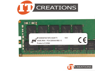 SUPERMICRO / MICRON 32GB PC4-25600 DDR4-3200AA-R REGISTERED ECC 2RX4 CL22 288 PIN 1.20V MEMORY MODULE ( PC4-3200AA-R ) video
