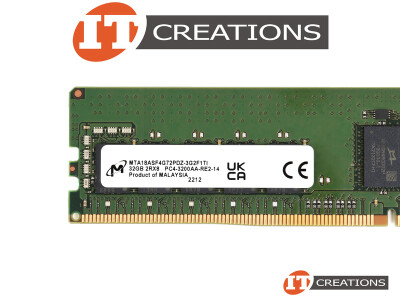 SUPERMICRO / MICRON 32GB PC4-25600 DDR4-3200AA-R REGISTERED ECC 2RX8 CL22 288 PIN 1.20V MEMORY MODULE ( PC4-3200AA-R ) video
