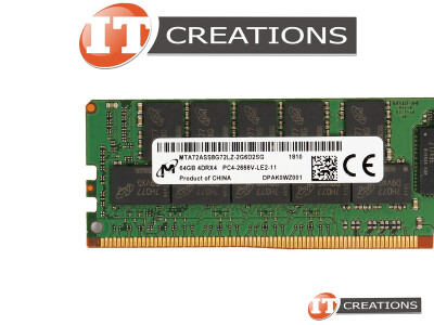 SUPERMICRO / MICRON 64GB PC4-21300 DDR4-2666V-L LOAD REDUCED 4DRX4 CL19 288 PIN 1.20V MEMORY MODULE LRDIMM ( PC4-2666V-L 4RX4 ) video