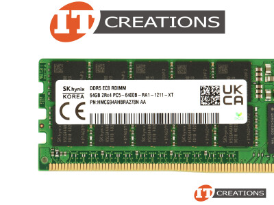 SK HYNIX 64GB PC5-51200 DDR5-6400 REGISTERED ECC 2RX4 CL52 288 PIN 1.1V MEMORY MODULE ( PC5-6400 ) video
