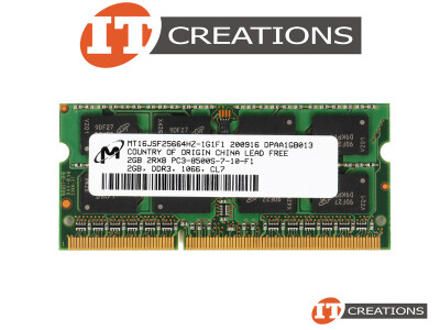 MICRON 2GB PC3-8500S DDR3-1066 SODIMM 2RX8 CL7 204 PIN 1.5V MEMORY MODULE ( SMALL OUTLINE ) video
