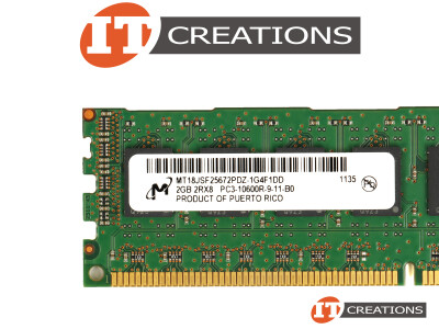 MICRON 2GB PC3-10600R DDR3-1333 REGISTERED ECC 2RX8 CL9 240 PIN 1.5V MEMORY MODULE video