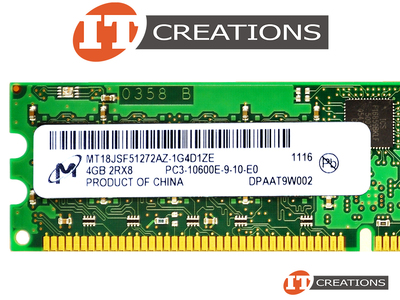 MICRON 4GB PC3-10600E DDR3-1333 UNBUFFERED ECC 2RX8 CL9 240 PIN 1.5V MEMORY MODULE video