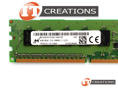 MICRON 4GB PC3-12800E DDR3-1600 UNBUFFERED ECC 2RX8 CL11 240 PIN 1.5V MEMORY MODULE video