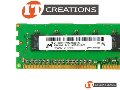 MICRON 4GB PC3-12800E DDR3-1600 UNBUFFERED ECC 2RX8 CL11 240 PIN 1.5V MEMORY MODULE video