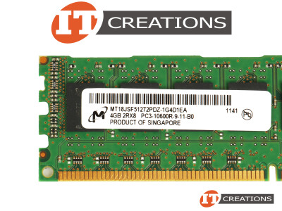 MICRON 4GB PC3-10600R DDR3-1333 REGISTERED ECC 2RX8 CL9 240 PIN 1.5V MEMORY MODULE video