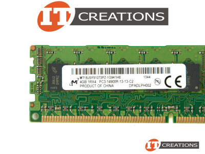 MICRON 4GB PC3-14900R DDR3-1866 REGISTERED ECC 1RX4 CL13 240 PIN 1.5V MEMORY MODULE video