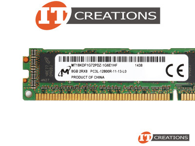 MICRON 8GB PC3L-12800R DDR3-1600 REGISTERED ECC 2RX8 CL11 240 PIN 1.35V LOW VOLTAGE VERY LOW PROFILE MEMORY MODULE VLP video
