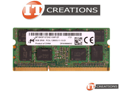 MICRON 8GB PC3L-12800S DDR3-1600 UNBUFFERED ECC 2RX8 CL11 204 PIN 1.35V MEMORY MODULE SODIMM EDIMM ( SMALL OUTLINE ) ( PC3L-12800E ) video