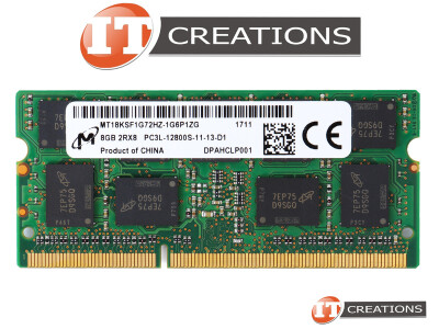 MICRON 8GB PC3L-12800S DDR3-1600 UNBUFFERED ECC 2RX8 CL11 204 PIN 1.35V MEMORY MODULE SODIMM EDIMM ( SMALL OUTLINE ) ( PC3L-12800E ) video