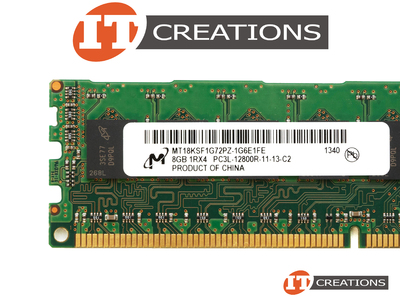 MICRON 8GB PC3L-12800R DDR3-1600 REGISTERED ECC 1RX4 CL11 240 PIN 1.35V LOW VOLTAGE MEMORY MODULE video