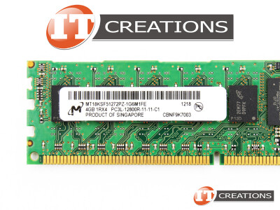 MICRON 4GB PC3L-12800R DDR3-1600 REGISTERED ECC 1RX4 CL11 240 PIN 1.35V LOW VOLTAGE MEMORY MODULE video