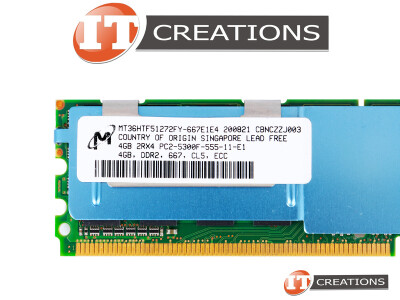 MICRON 4GB PC2-5300F DDR2-667 2RX4 CL5 240 PIN FULLY BUFFERED ECC MEMORY MODULE video