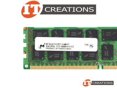 MICRON 8GB PC3-10600R DDR3-1333 REGISTERED ECC 2RX4 CL9 240 PIN MEMORY MODULE video