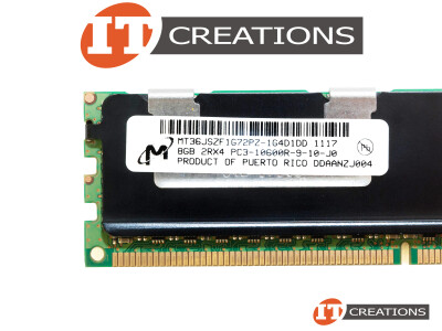 MICRON 8GB ( 1X8GB ) PC3-10600R DDR3-1333 REGISTERED ECC 2RX4 CL9 240 PIN 1.5V MEMORY MODULE video
